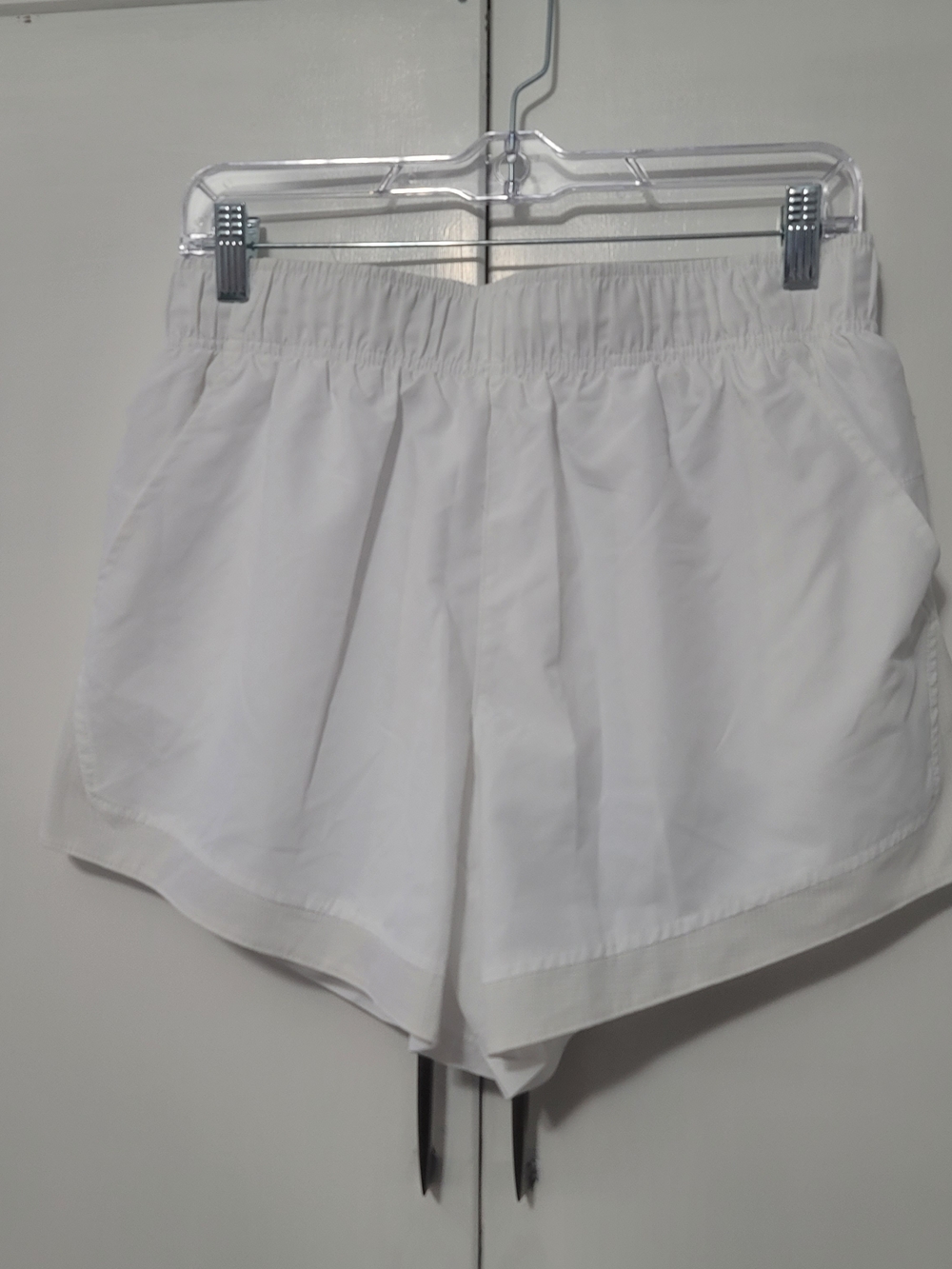 Athletic Works White Elastic Waist Athletic Shorts